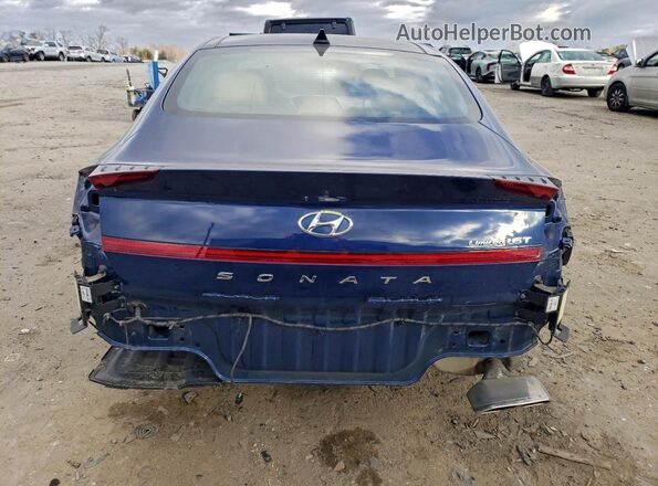5NPEH4J25LH039969 2020 HYUNDAI SONATA Синий Вид сзади