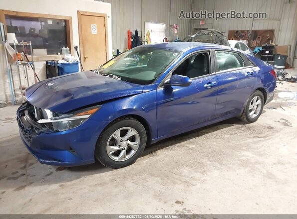 5NPLL4AG3MH049421 2021 HYUNDAI ELANTRA Синий Передняя левая четверть