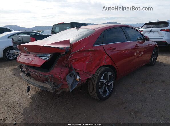 5NPLN4AGXNH057592 2022 HYUNDAI ELANTRA Red Задня права чверть