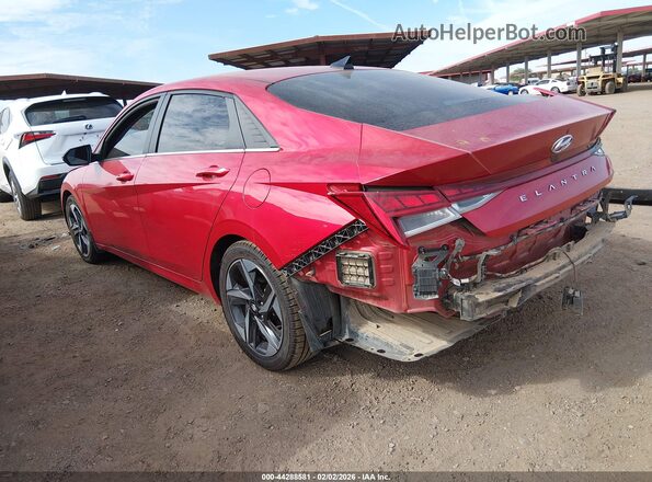 5NPLN4AGXNH057592 2022 HYUNDAI ELANTRA Red Задня ліва чверть