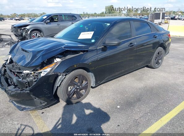 5NPLS4AG9NH079186 2022 HYUNDAI ELANTRA Черный Передняя левая четверть