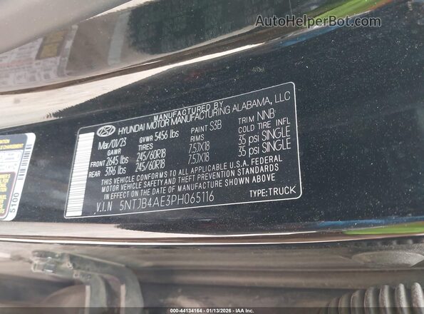 5NTJB4AE3PH065116 2023 HYUNDAI SANTA CRUZ Черный Вид подкапотного пространства
