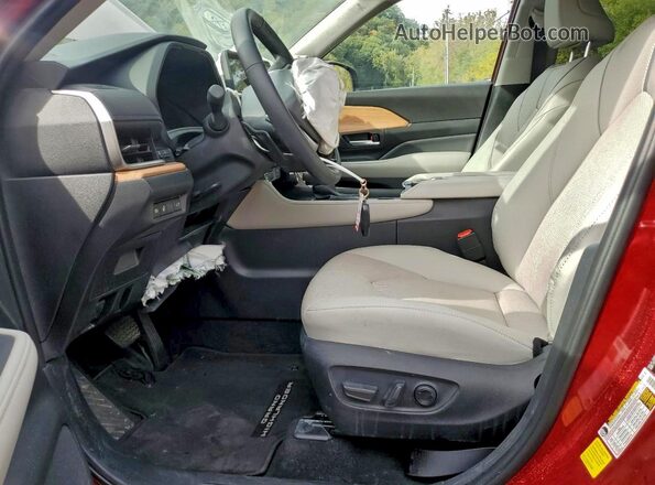 5TDAAAB52SS081132 2025 TOYOTA GRAND Burgundy Widok wnętrza z przodu