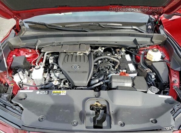 5TDAAAB52SS081132 2025 TOYOTA GRAND Burgundy Widok komory silnika