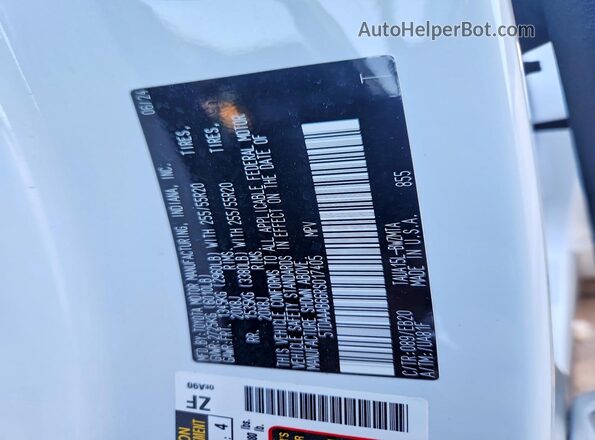 5TDAAAB66RS017405 2024 LEXUS TX Белый Вид наклейки с VIN-кодом