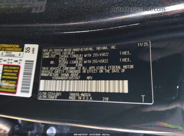 5TDAAAB69TS057047 2026 LEXUS TX 350 Черный Вид подкапотного пространства
