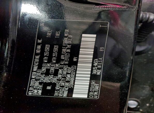 5TDAAAB6XRS017553 2024 LEXUS TX Черный Панорамный вид салона 360°