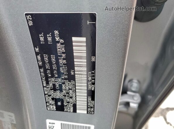 5TDABAB65TS017397 2026 LEXUS TX Silver Vista de la etiqueta del VIN