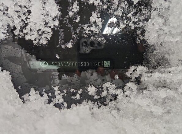 5TDACAC66TS001320 2026 LEXUS TX Белый Вид наклейки с VIN-кодом