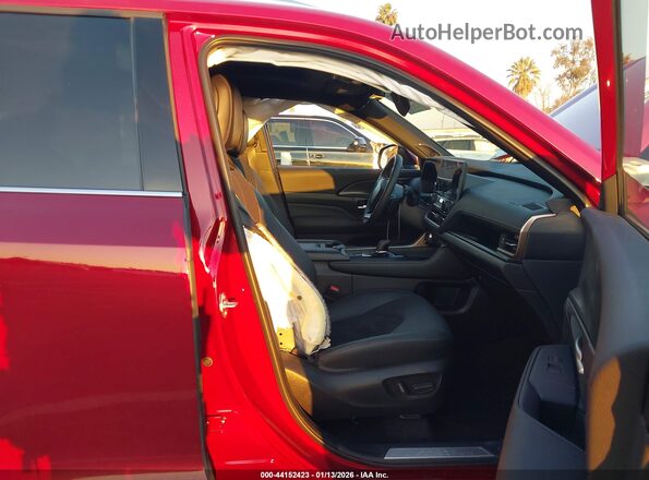 5TDADAB50SS024998 2025 TOYOTA HIGHLANDER HYBRID Red Вид салону спереду