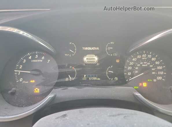 5TDAY5B14MS186595 2021 TOYOTA SEQUOIA White Instrument cluster view