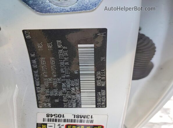 5TDAY5B14MS186595 2021 TOYOTA SEQUOIA White 360 interior view
