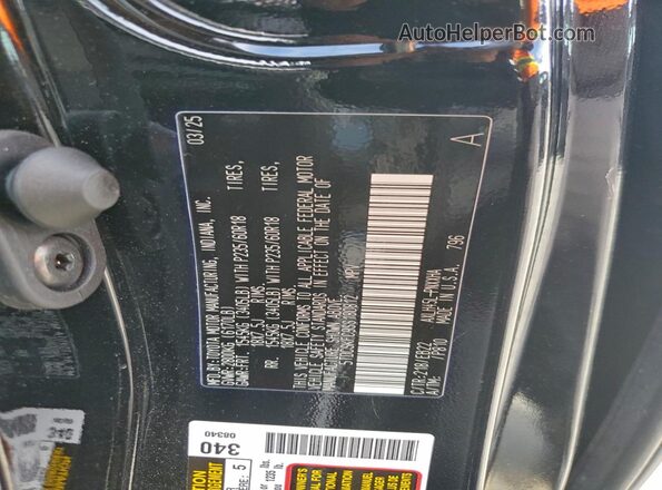 5TDCSKFC9SS180812 2025 TOYOTA SIENNA Black VIN კოდის სტიკერის ხედი