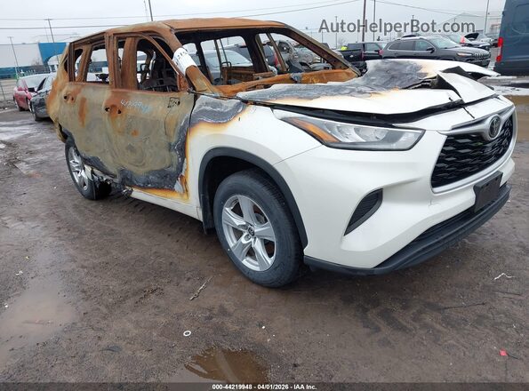 5TDCZRBH1LS518520 2020 TOYOTA HIGHLANDER Белый Передняя правая четверть
