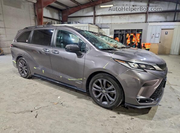 5TDDRKEC6MS002344 2021 TOYOTA SIENNA Gray Delantero derecho