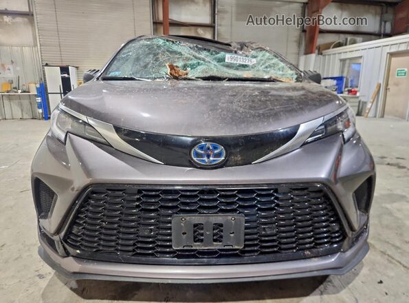 5TDDRKEC6MS002344 2021 TOYOTA SIENNA Gray Vista frontal