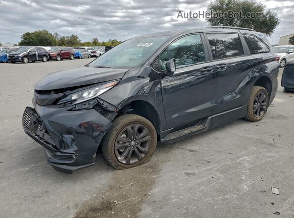 5TDDRKEC6SS231877 2025 TOYOTA SIENNA Black წინა მარცხენა ხედი სამი მეოთხედიდან