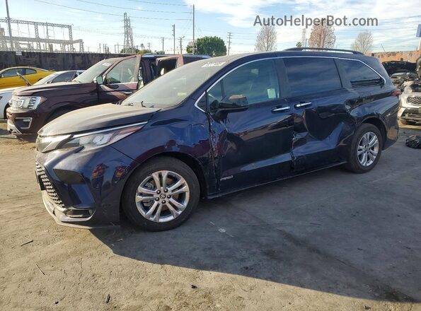 5TDDSKFC1MS023847 2021 TOYOTA SIENNA Синий Передняя левая четверть