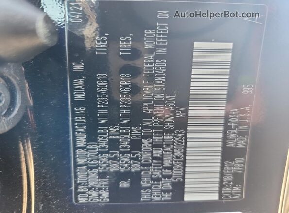 5TDDSKFC3MS022943 2021 TOYOTA SIENNA Black Widok wnętrza 360 stopni