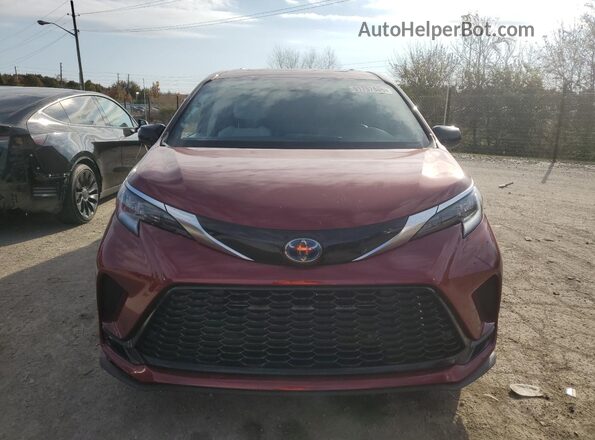 5TDDSKFC9MS006164 2021 TOYOTA SIENNA Красный Вид спереди