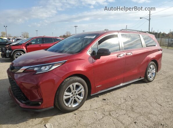 5TDDSKFC9MS006164 2021 TOYOTA SIENNA Красный Передняя левая четверть