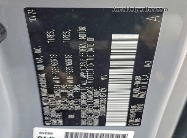 5TDDSKFCXSS157124 2025 TOYOTA SIENNA Gray Панорамний вид салону 360°