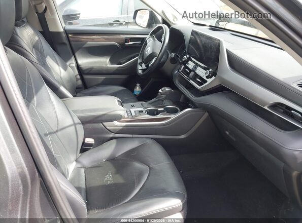 5TDEBRCH9LS011165 2020 TOYOTA HIGHLANDER HYBRID Gray Widok wnętrza z przodu