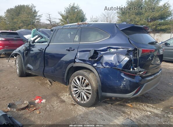5TDFZRBH9MS126402 2021 TOYOTA HIGHLANDER Синий Задняя левая четверть