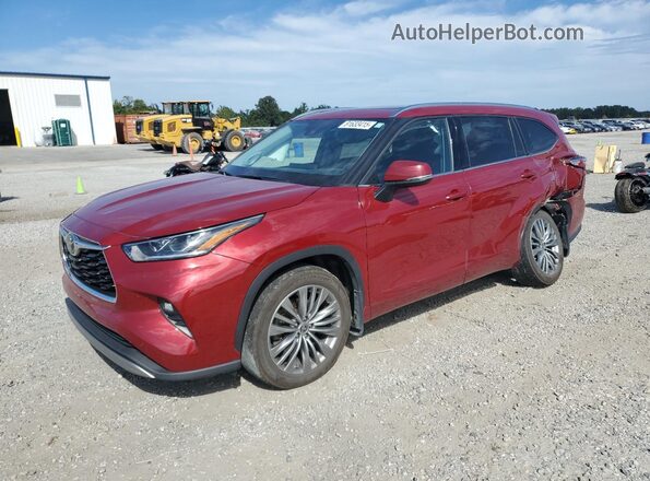 5TDFZRBHXMS097458 2021 TOYOTA HIGHLANDER Красный Передняя левая четверть
