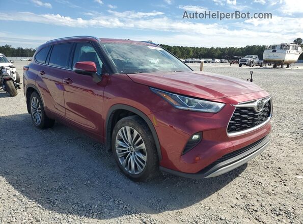 5TDFZRBHXMS097458 2021 TOYOTA HIGHLANDER Красный Передняя правая четверть