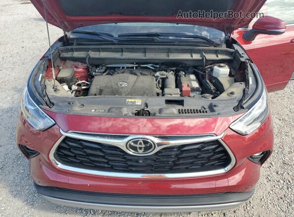 5TDFZRBHXMS097458 2021 TOYOTA HIGHLANDER Красный Вид подкапотного пространства