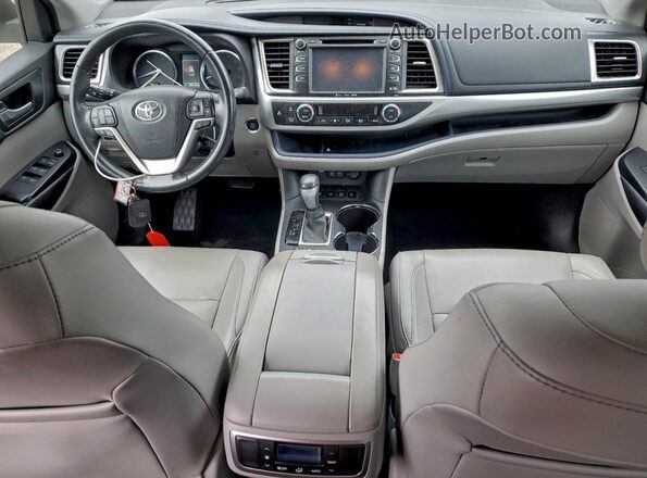 5TDJZRFH4HS383705 2017 TOYOTA HIGHLANDER Gray წინა პანელის ხედი