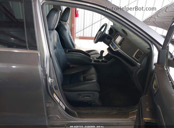 5TDJZRFH5JS812954 2018 TOYOTA HIGHLANDER Gray Вид салону спереду