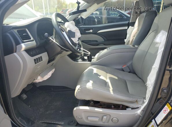 5TDJZRFH9HS482987 2017 TOYOTA HIGHLANDER Черный Вид салона спереди