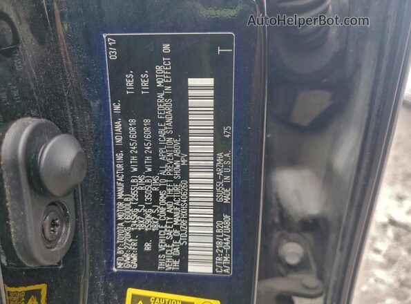 5TDJZRFHXHS406260 2017 TOYOTA HIGHLANDER Black Vista de la etiqueta del VIN