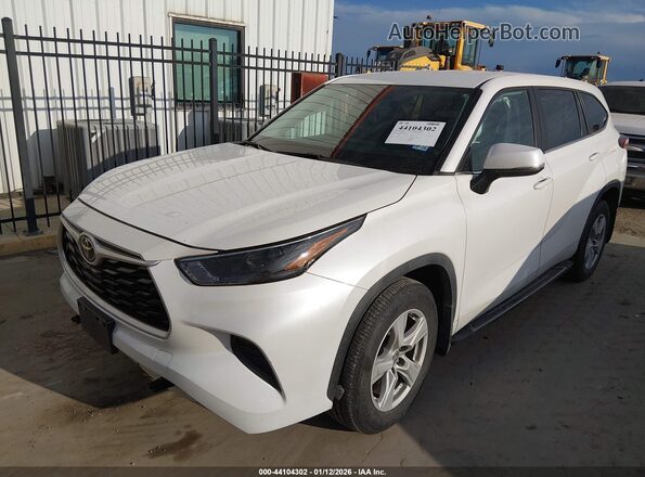 5TDKDRAH4PS007742 2023 TOYOTA HIGHLANDER Белый Передняя левая четверть
