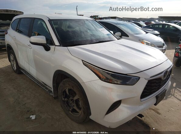 5TDKDRAH4PS007742 2023 TOYOTA HIGHLANDER Белый Передняя правая четверть