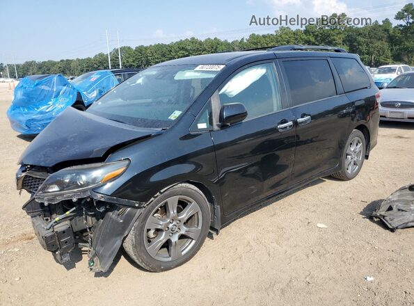 5TDXZ3DCXJS949418 2018 TOYOTA SIENNA Черный Передняя левая четверть