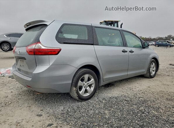 5TDZK3DC1GS740722 2016 TOYOTA SIENNA Серебряный Задняя правая четверть
