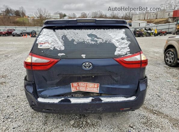 5TDZZ3DC7JS957520 2018 TOYOTA SIENNA Blue უკანა ხედი