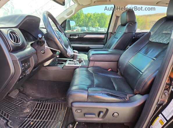 5TFAY5F17KX809175 2019 TOYOTA TUNDRA Black Front interior view