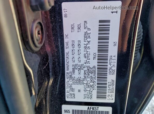 5TFDY5F10JX680109 2018 TOYOTA TUNDRA Черный Вид наклейки с VIN-кодом