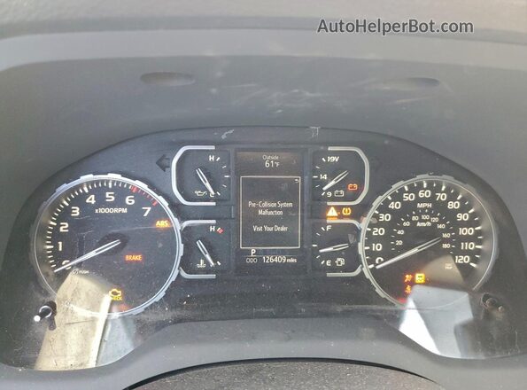5TFFY5F1XKX245656 2019 TOYOTA LIMITED Black Instrument cluster view