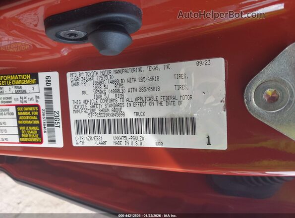 5TFPC5DB9RX045098 2024 TOYOTA TUNDRA HYBRID Orange Вид підкапотного простору