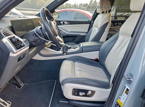 5UX23EM03P9R30194 2023 BMW X7 Gray Vista interior delantera