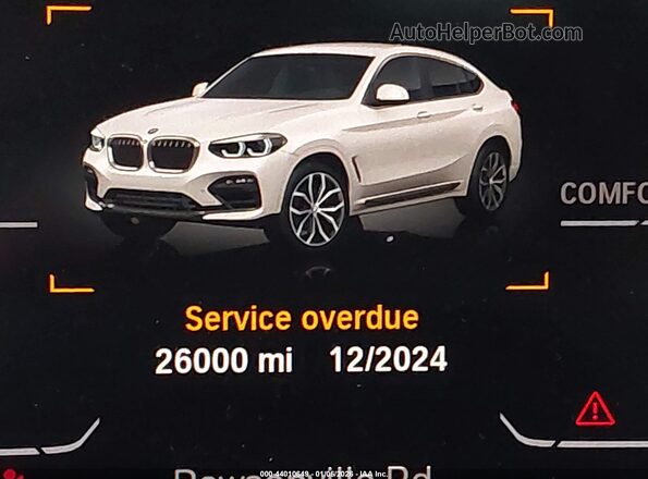 5UX2V1C01L9B85429 2020 BMW X4 Белый Вид задних сидений