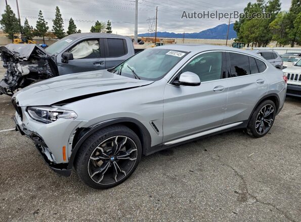 5UX2V1C03L9B28634 2020 BMW X4 Серебряный Передняя левая четверть