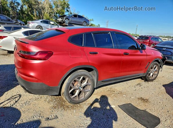 5UX2V1C08M9G72113 2021 BMW X4 Red Հետևի աջ