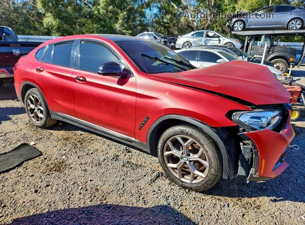 5UX2V1C08M9G72113 2021 BMW X4 Red Առջևի աջ