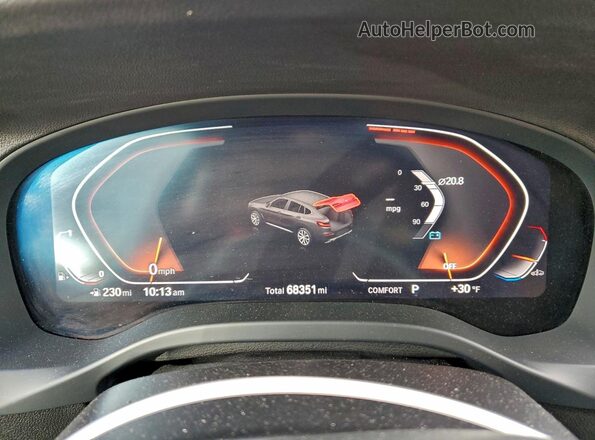 5UX2V1C09M9D82561 2021 BMW X4 Серый Вид щитка приборов